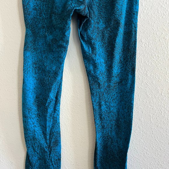 Lululemon Women's Wunder Under Pant III Leggings Luon Spray Jacquard Blue Size 4 - Picture 7 of 9